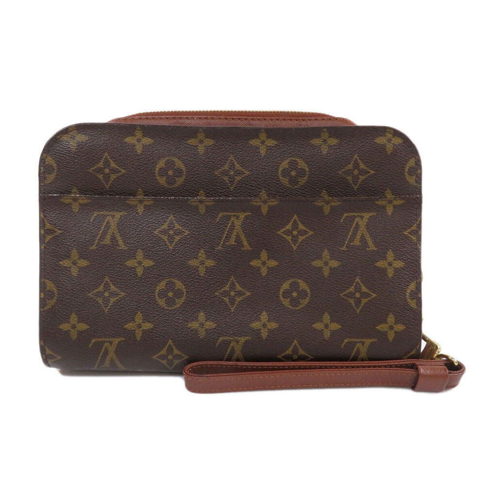 Louis Vuitton Orsay Bag Monogram Canvas Clutch Brown